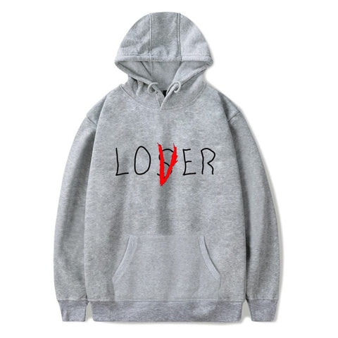 Image of Lover Loser Printed Hoodys Hoodie Vintage Vogue Ullzang Mens Hodies Autumn Winter Hoodies Sweatshirt Fleece Street for Women Men